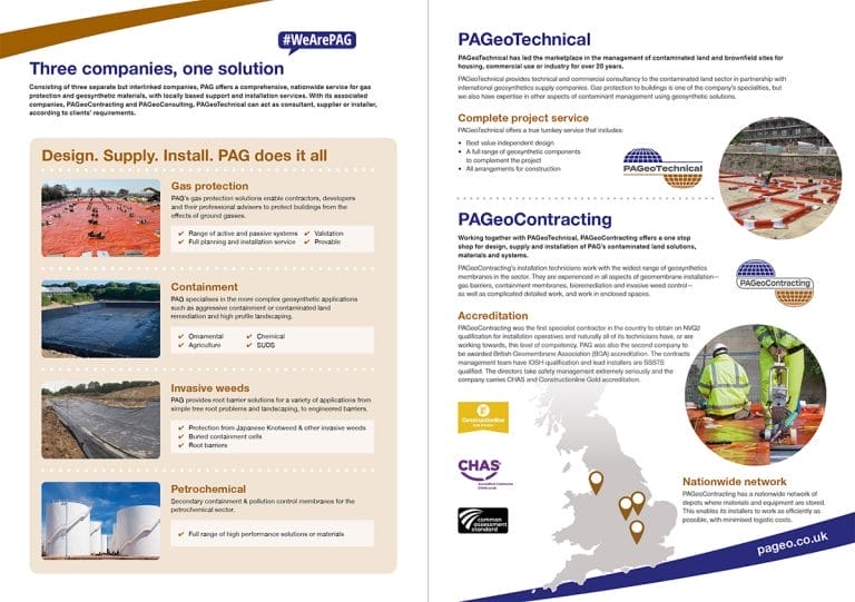 PAGeoTechnical brochure inside spread