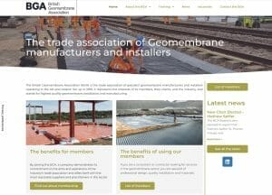 Website design for British Geomembrane Association